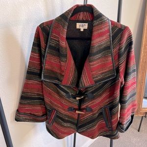 Weave Pea Coat Style Jacket